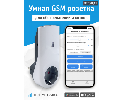 Умная GSM Розетка Телеметрика T80М